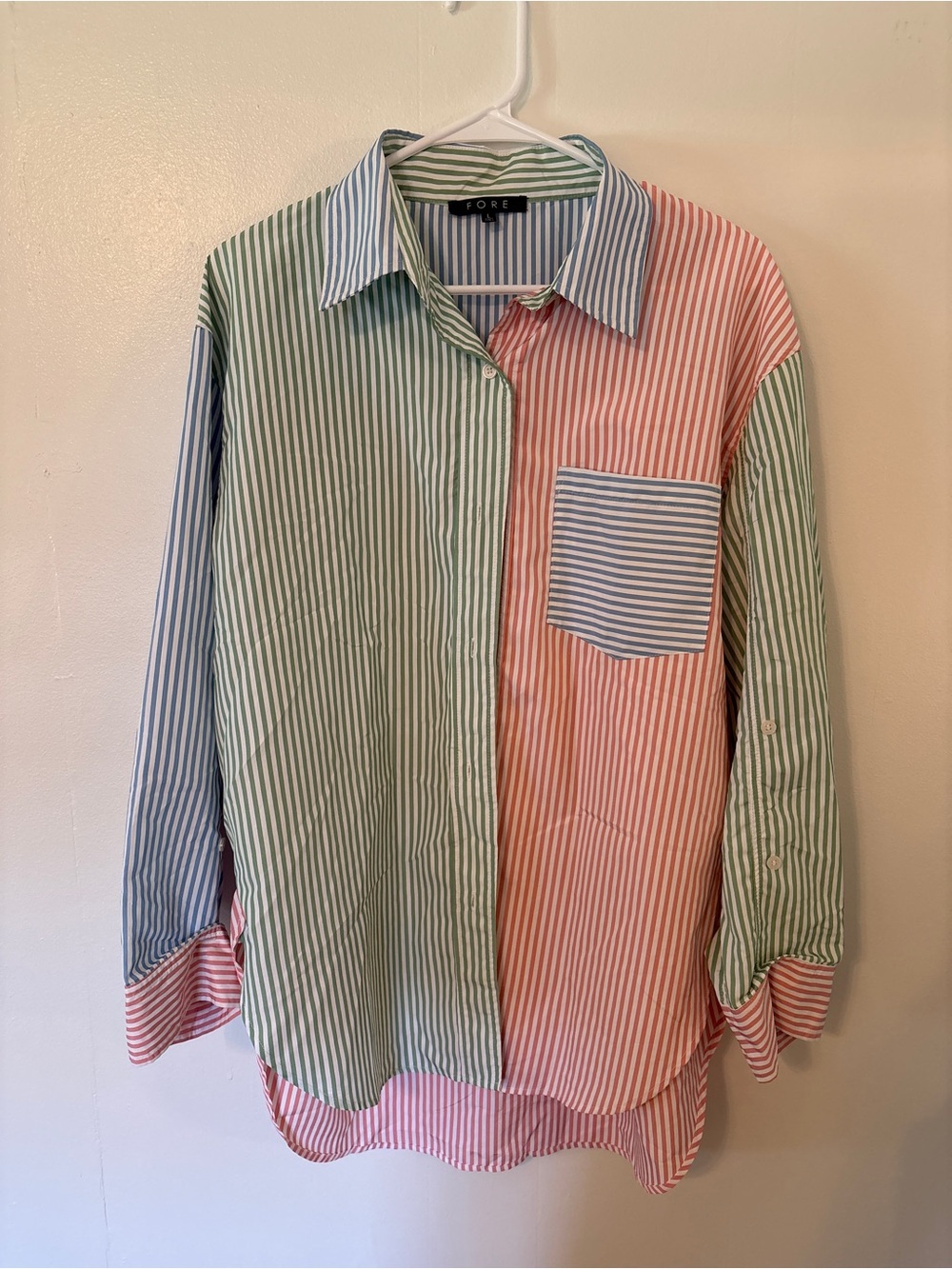 Colorful Striped Button Up